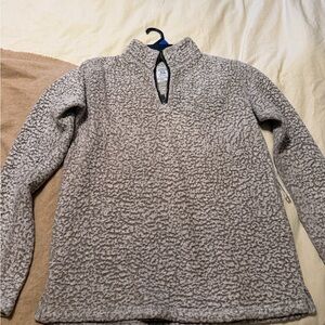Cozy Gray Sherpa Sweater
